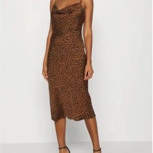 Good American cowl neck midi